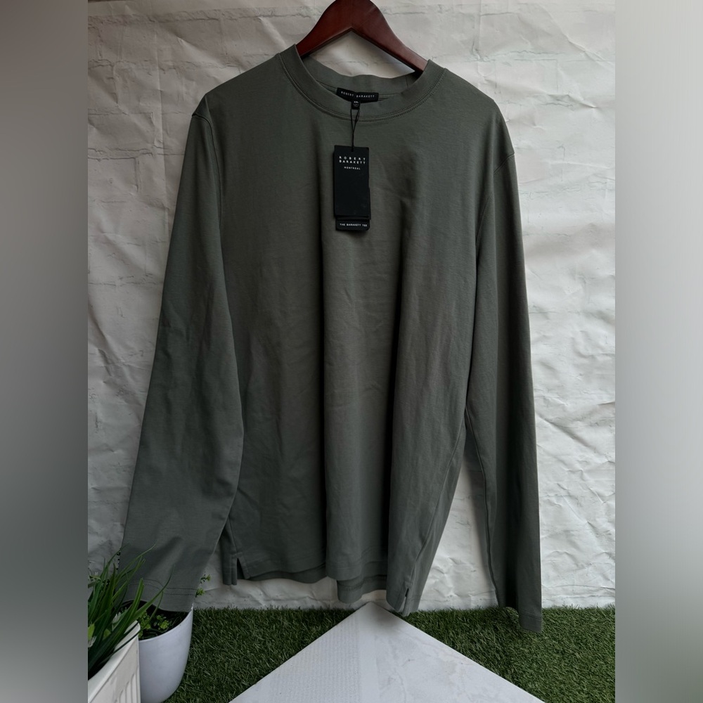 Robert Barakett The barakett long sleeve tee Men's Dusty Olive Crew Neck Sz XXL - Picture 6 of 9